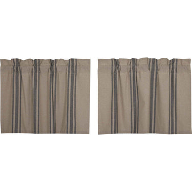 Grain Sack Charcoal Tier Set of 2 L24xW36 VHC Brands - The Fox Decor